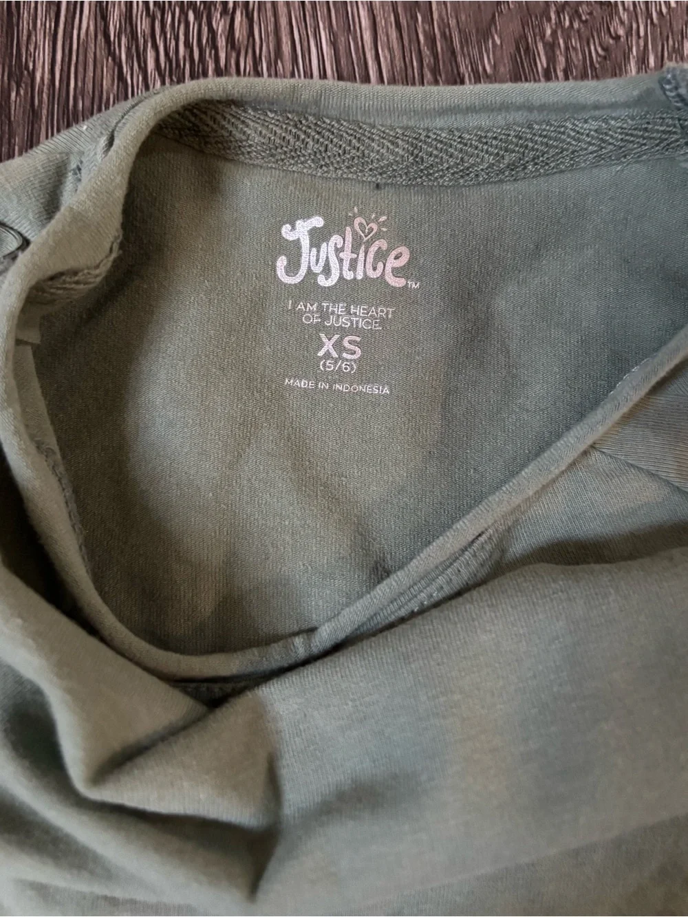 Justice Sage Green Short Sleeve Tee for Kids